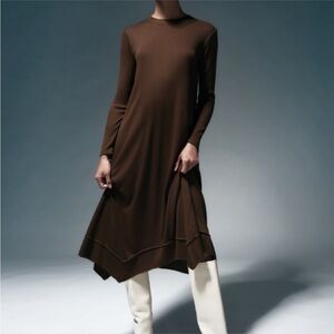 NEW Zara Brown Knitted Maxi Dress
